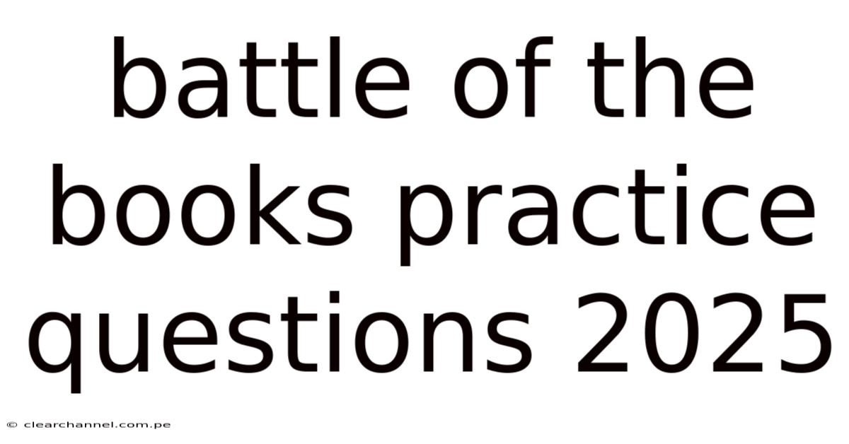 Battle Of The Books Practice Questions 2025