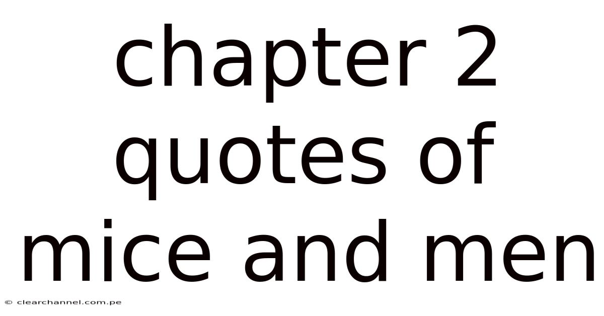 Chapter 2 Quotes Of Mice And Men
