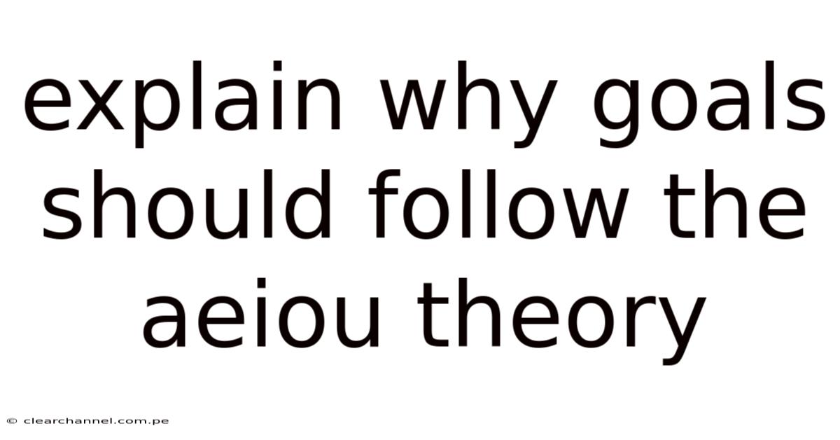 Explain Why Goals Should Follow The Aeiou Theory