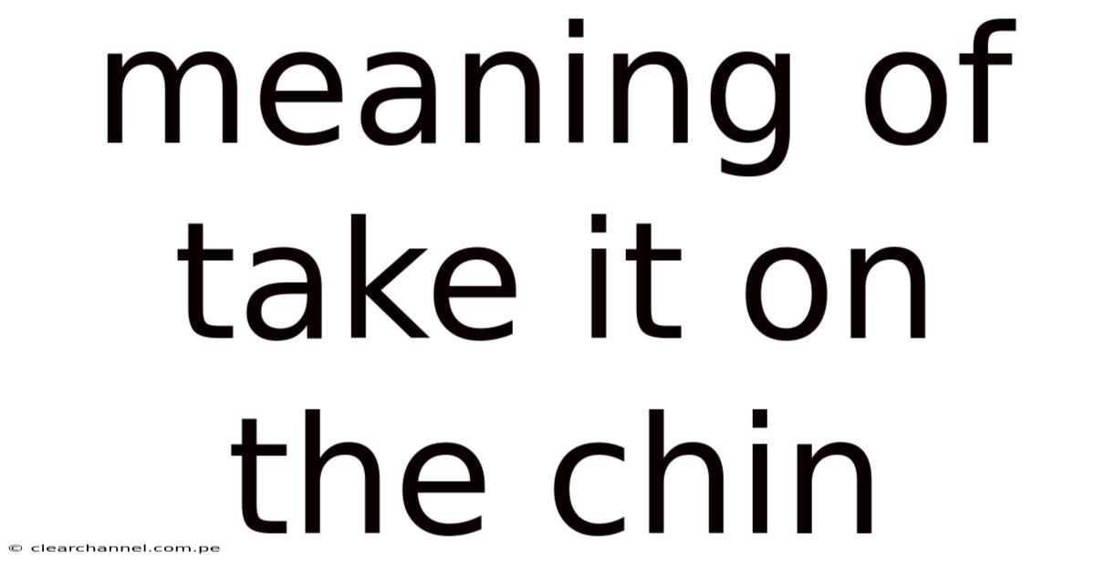 Meaning Of Take It On The Chin