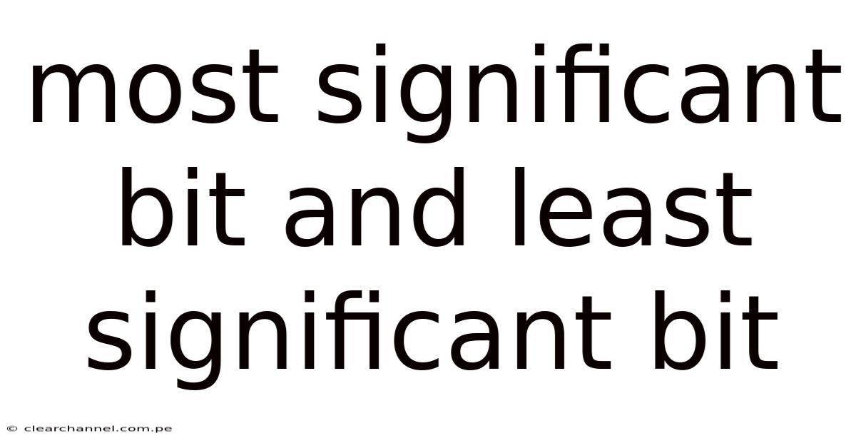 Most Significant Bit And Least Significant Bit