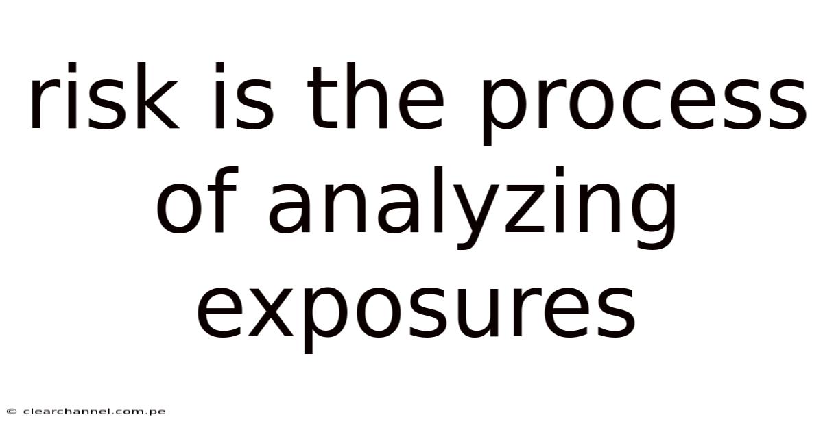 Risk Is The Process Of Analyzing Exposures