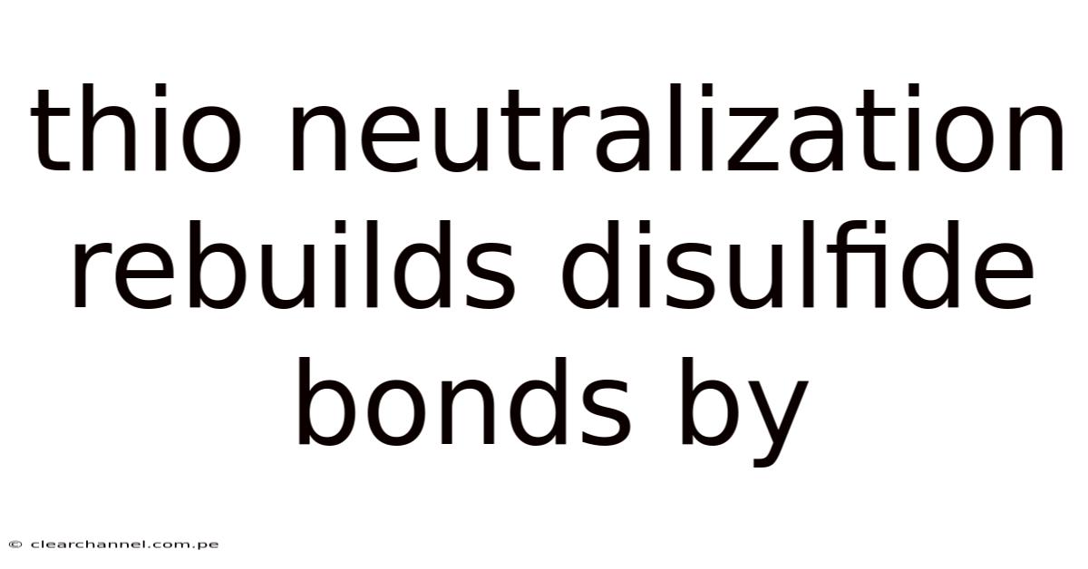Thio Neutralization Rebuilds Disulfide Bonds By