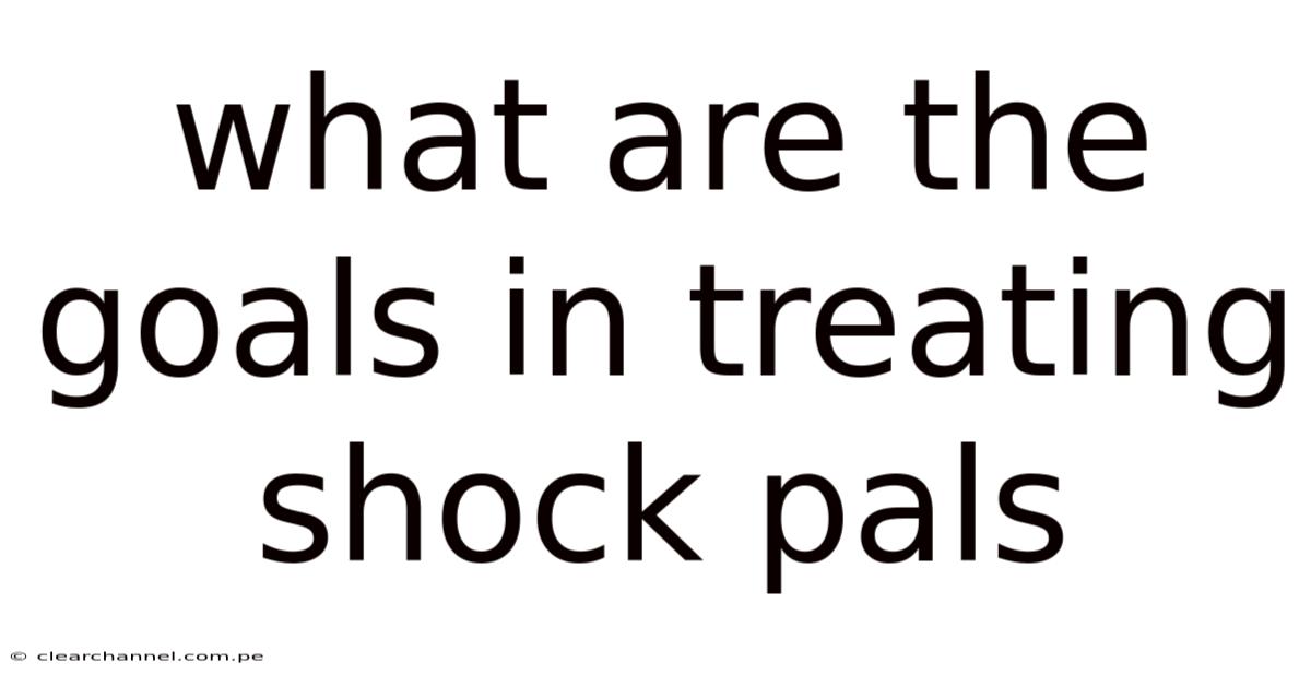 What Are The Goals In Treating Shock Pals