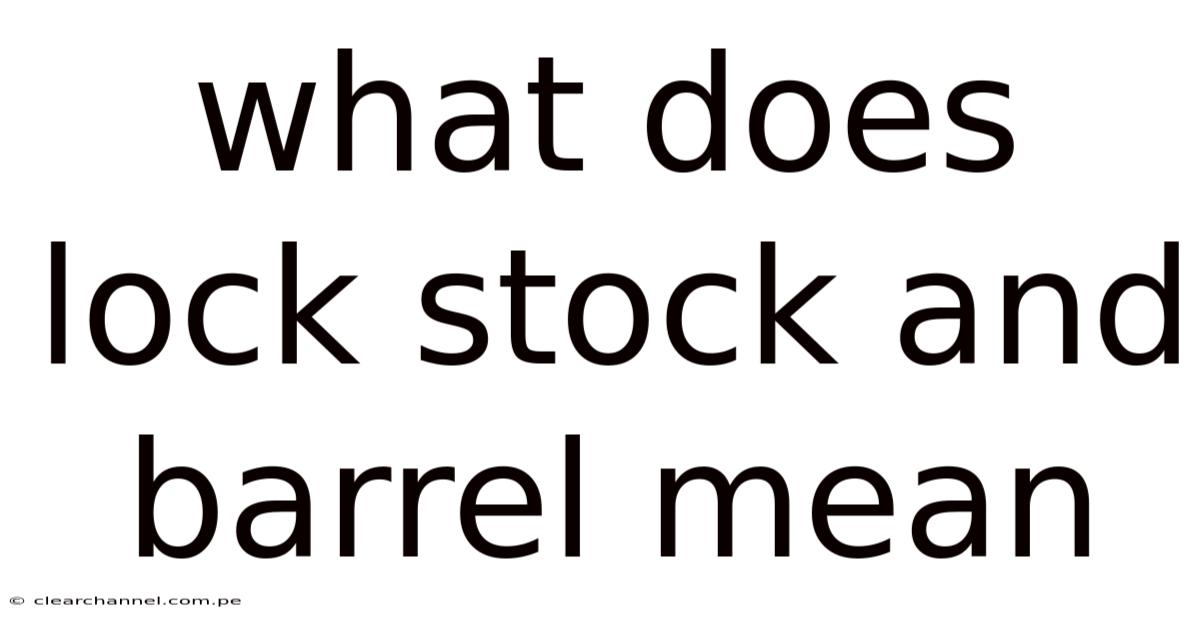 What Does Lock Stock And Barrel Mean