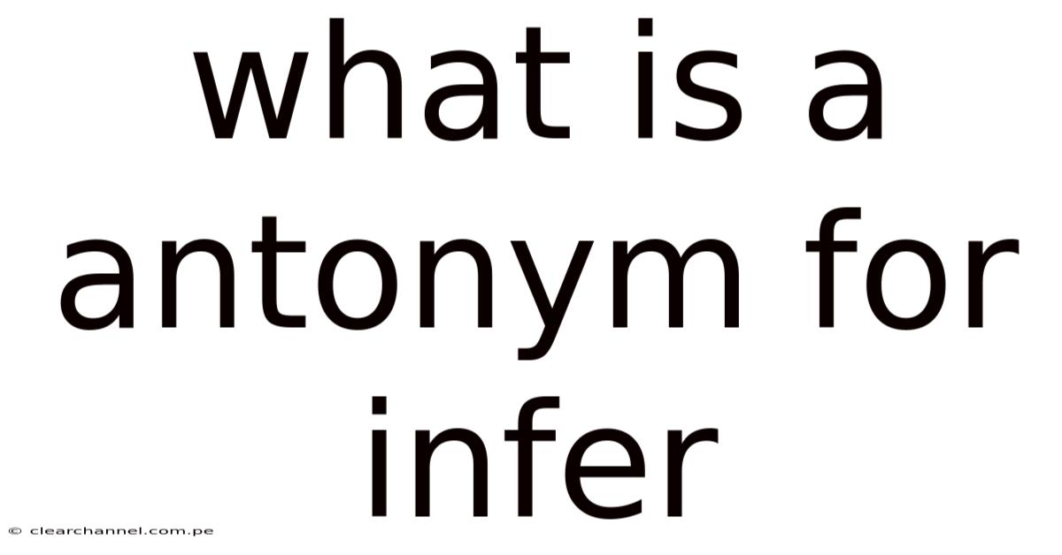 What Is A Antonym For Infer