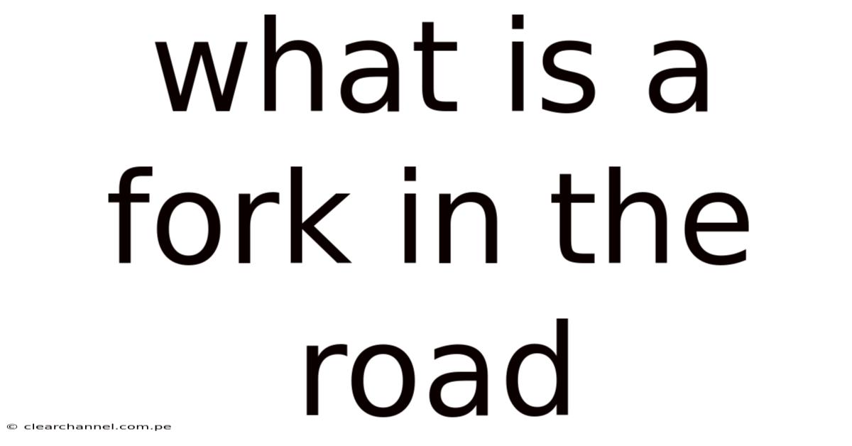 What Is A Fork In The Road