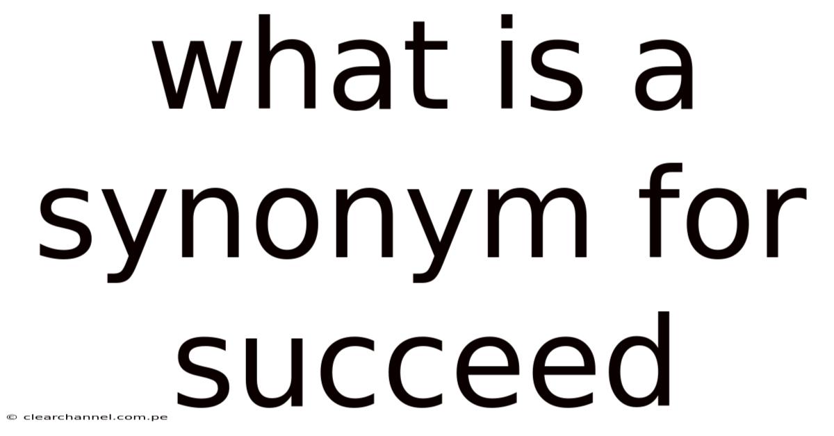What Is A Synonym For Succeed