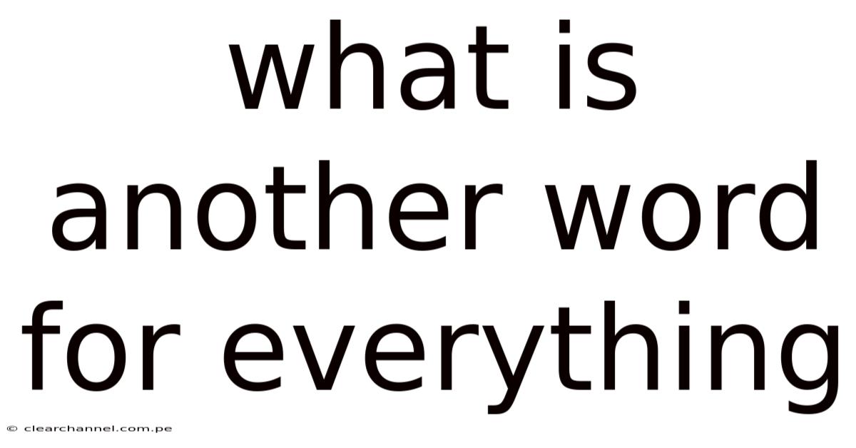 What Is Another Word For Everything