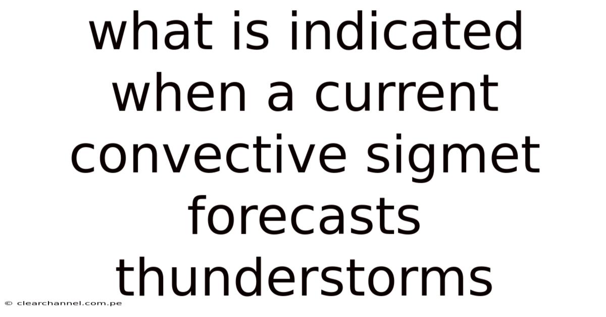 What Is Indicated When A Current Convective Sigmet Forecasts Thunderstorms