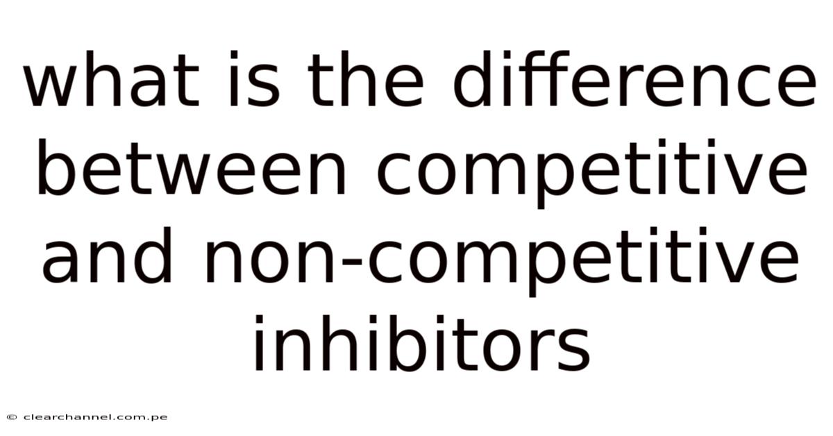 What Is The Difference Between Competitive And Non-competitive Inhibitors