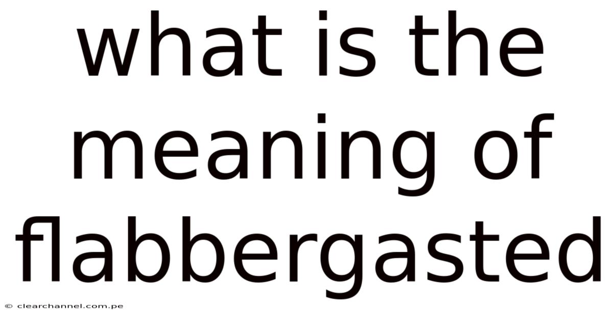 What Is The Meaning Of Flabbergasted