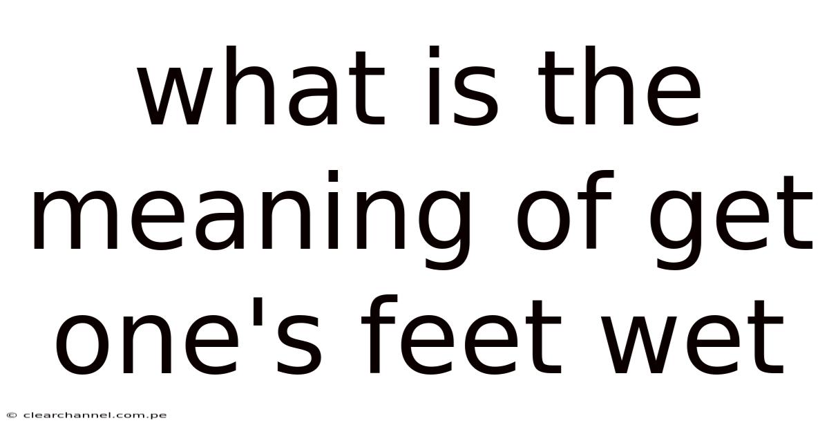 What Is The Meaning Of Get One's Feet Wet