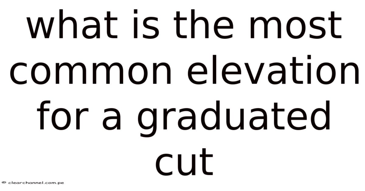 Graduated Slit What Is The Most Common Elevation For A Graduated Cut