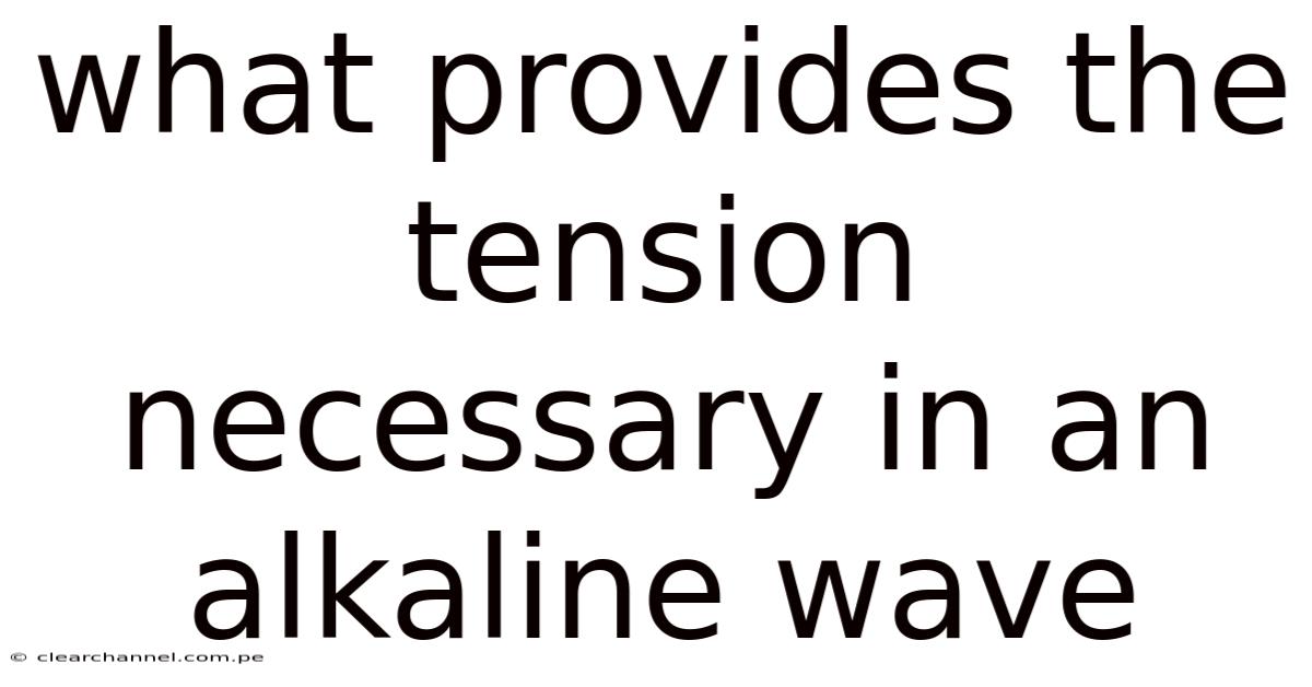 What Provides The Tension Necessary In An Alkaline Wave